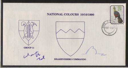 MILITARY COM COVERS - 1990 NATIONAL COLOURS GROUP 11 - 1 SIGNED and 1 UNSIGNED