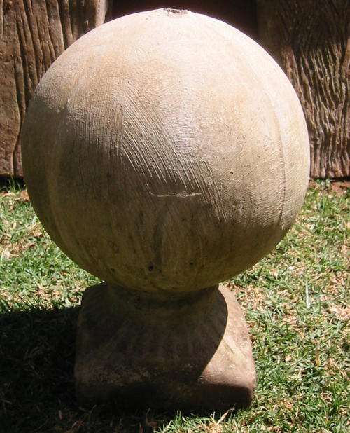 Concrete Water feature ball fountain