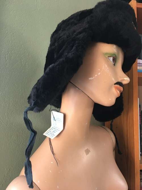 Faux Fur Russian Ushanka Hat with Badge for Men
