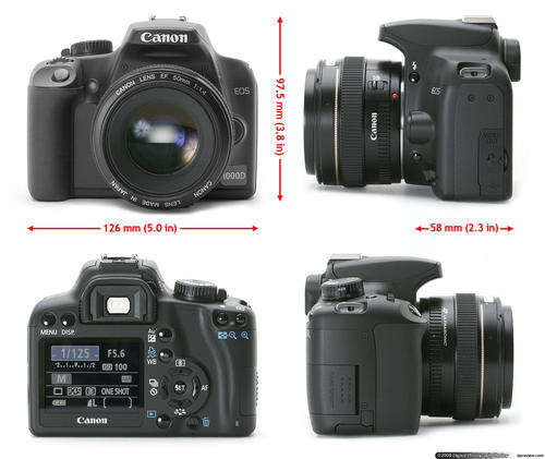 Canon EOS 1000D +efs lens 18 - 55mm + 55-250mm +bag +books and cd+cables