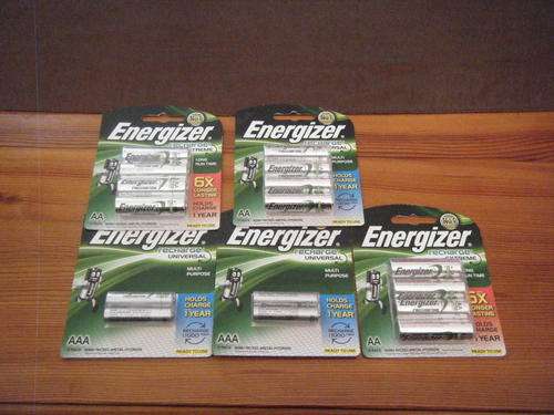 3x AA energiser rechargeable batteries 3x AAA energiser rechargeable batteries