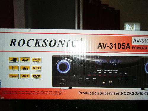 rocksonic amp av 3105 a 5.1 radio sd card usb and remote 180w x180w