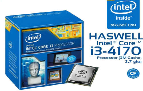 INTEL CORE  i3-4170 3.70Ghz 3Mb Cache Skt 1150 BX80646I34170