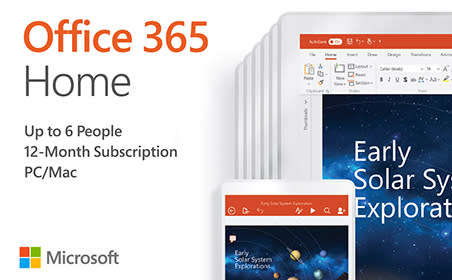 MICROSOFT OFFICE 365 HOME FOR PC AND MAC | OPEN BOX  |