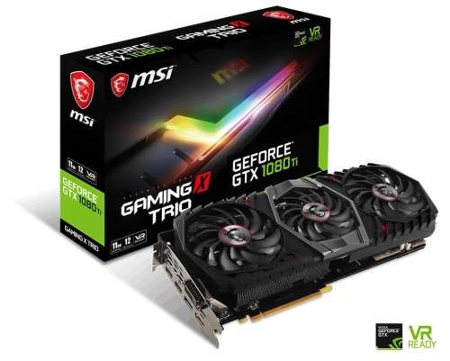 MSI GeForce GTX 1080 Ti GAMING X TRIO 11GB GDDR5X 352-BIT PCI-E x16 3.0 DESKTOP GRAPHICS  CARD