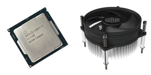 Intel Core i7-7700 New OEM Processor + Cooler Master I30 CPU Cooler for Intel only LGA-115x