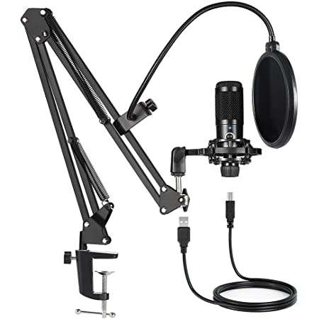 FIFINE T669 CARDIOID USB CONDENSOR MICROPHONE ARM DESK MOUNT KIT  BLACK