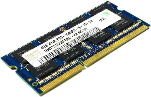 Hynix 4GB 2Rx8 PC3-10600s - 9-10 -F2 Laptop Memory
