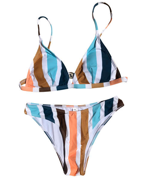 Striped Bikini Set - M