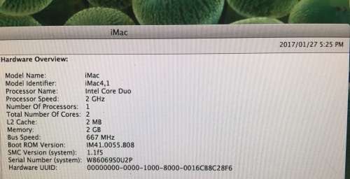 Intel Core Duo iMac