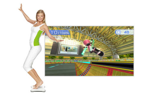 black Wii balance board including Wii Fit Plus (PAL)