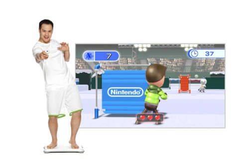 black Wii balance board including Wii Fit Plus (PAL)