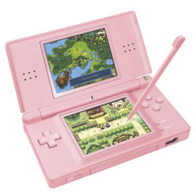 pink Nintendo DS Lite console