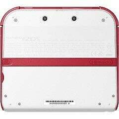 red Nintendo 2DS with optional pouch