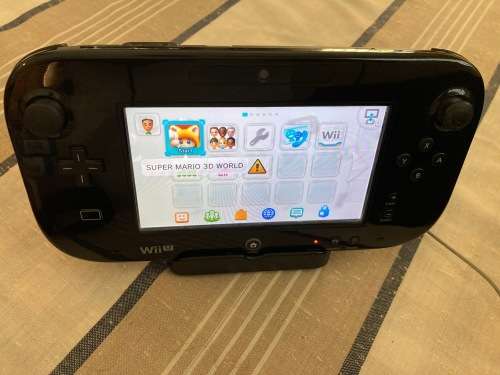 black Nintendo Wii U 32 GB console