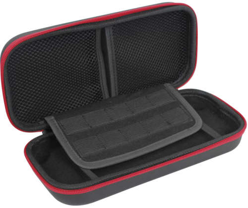 black and red Nintendo Switch hard case