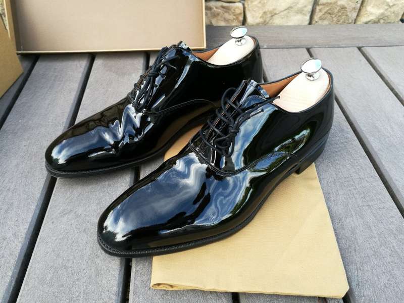 Meermin patent leather Oxfords Size 10.5E Imported Goodyear welted