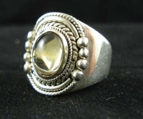 BEAUTIFUL CITRINE RING SET IN SOLID STERLING SILVER .925
