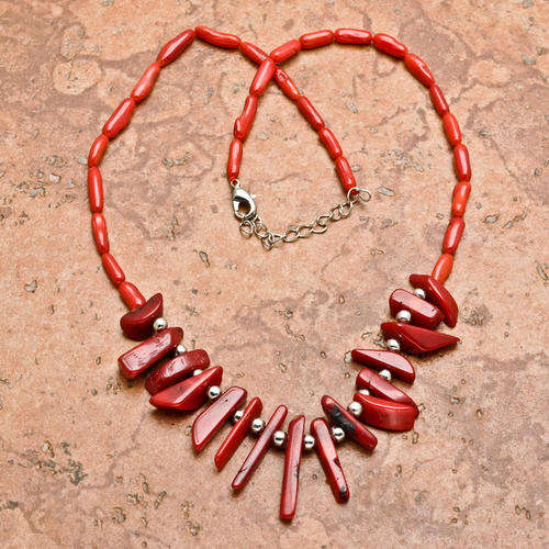 Stunning  AAA grade natural sea coral  gemstone necklace  20`