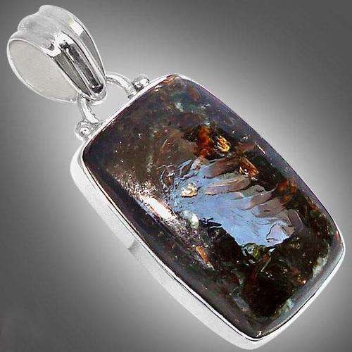 Browan andamooka matrix opal octa 925 silver