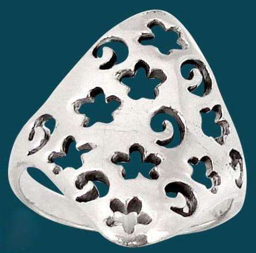 Sleek  925 sterling silver ring  sz 7.5