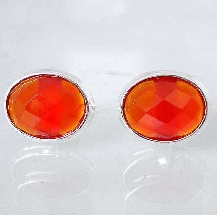 Magical honey  oval onyx 925 sterling silver artisan earrings