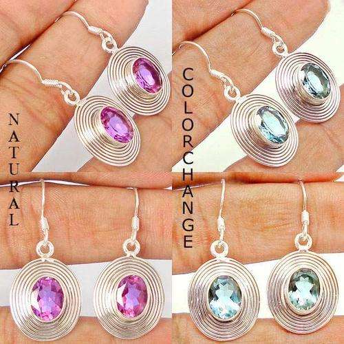 Purple alexandrite oval  925 sterling silver