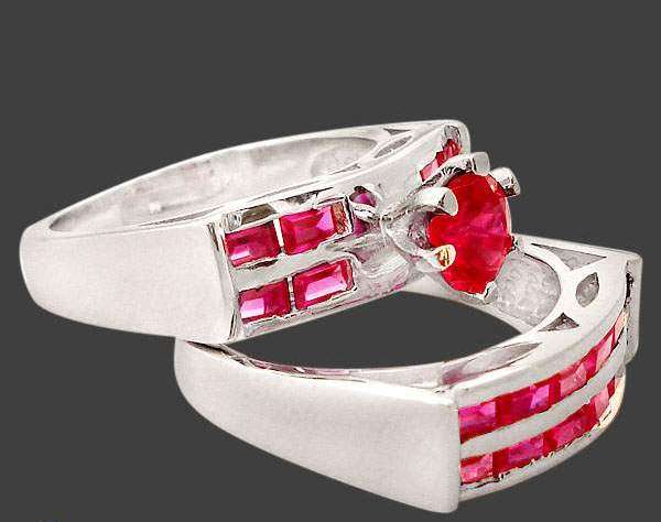Pink ruby round  925 sterling silver ring size 7.5