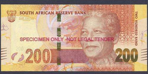"AA" Prefix - UNC Mandela R200.00 Banknote