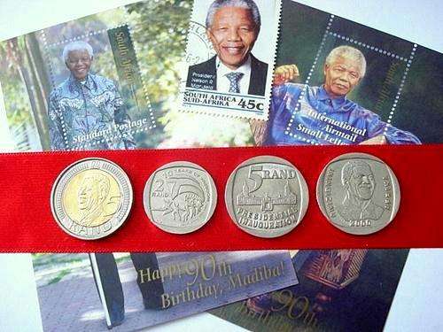 ## MADIBA COMBO ALL COINS IN VERY FINE CONDITION + 3 MINT STAMPS ##