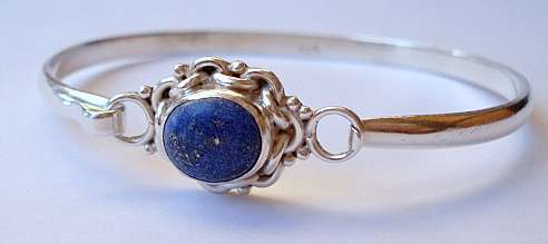 **STUNNING LAPIS LAZULI PYRITES SET IN STERLING SILVER.925**