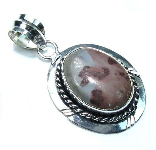 Dalmatian Jasper Pendant set in sterling silver