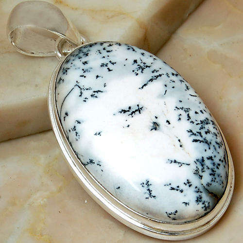 FANCY DENTRITE OPAL 925 SILVER PENDANT