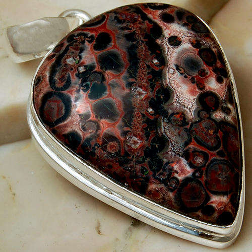 Amazing leopard skin 925 sterling silver pendant