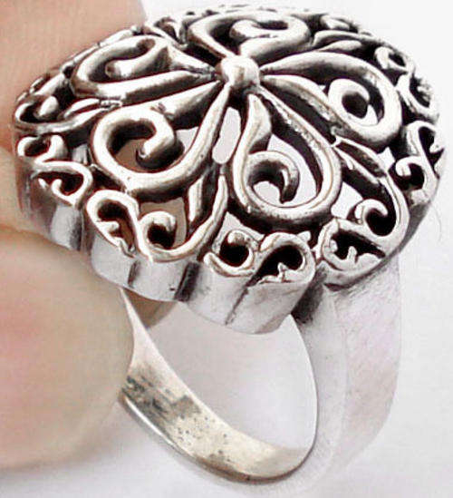HANDCRAFTED SOLID 925 sterling SILVER RING S 7.5