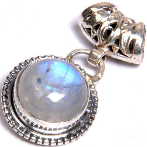 FANCY RAINBOW MOONSTONE 925 SILVER PENDANT