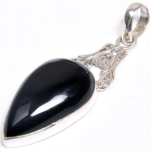 STUNNING BLACK ONYX 925 STERLING SILVER PENDANT JEWELRY
