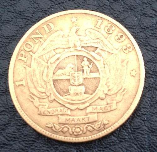 1893 ZAR GOLD 1 POND IN GOOD CONDITION