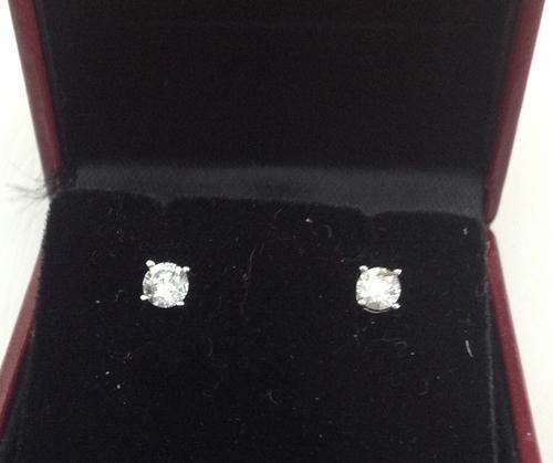 18ct WHITE GOLD DIAMOND STUD EARINGS 0.28CT