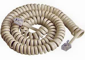 Telephone cables, RJ11, male to male, spiral