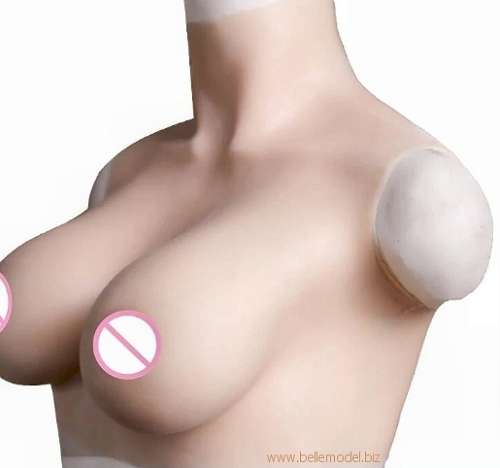 Silicone Breast forms - Seamless vests - backside seamless - nude - G cup