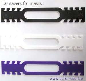 Ear savers for masks - bulk sales - light violet - glow in the dark