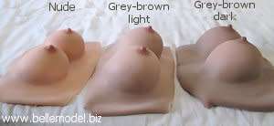 Silicone breast forms - full vest (realistic design) for crossdressers - D cup - pink/nude