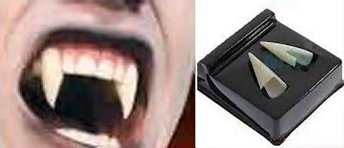 Vampire fangs for halloween parties and costume hire
