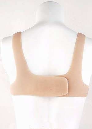 Silicone breast forms - Half-vests, teardrop, backside velcro, nude