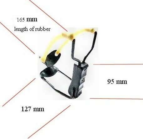 Ketty (kettie / sling shot) with rubber - steel frame with wrist support
