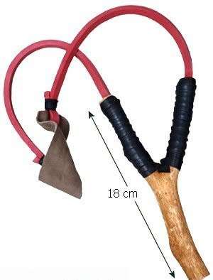 Ketty (kettie / sling shot) with rubber - wooden frame and haasrek