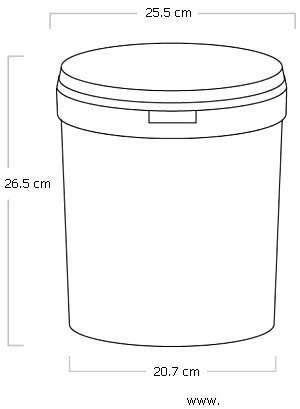 Buckets - plastic - Transparent - 9 liter