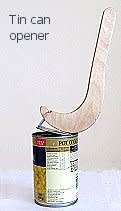 Tin can openers - wooden levers