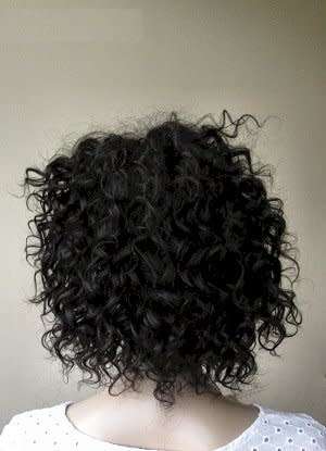 Wigs - Black - curly - short